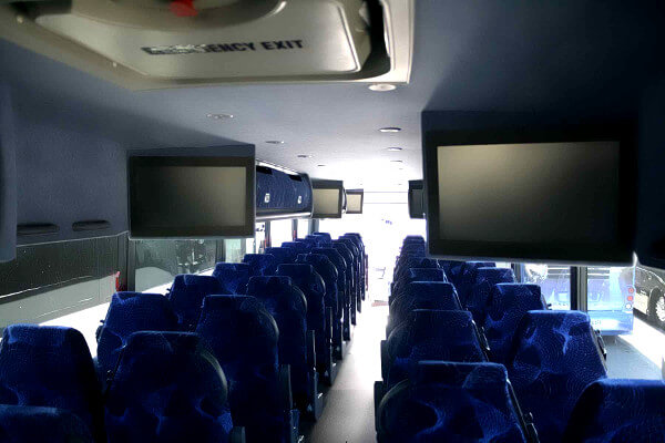 45 passenger coach bus interior